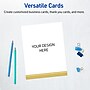 Avery Gold Double-Dipped Edge Matte Blank Card, White, 20/Pack (S00-DKK)~#|#~AF59AA7E-0A1A-482B-96D79A86C1BCD6A3_sc7