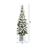 Nearly Natural Flocked Christmas Artificial Pine Tree in Tin Planter, 3' (T1501)~#|#~AF5B6FF8-637B-4EFB-B88F1152457B1B61_sc7