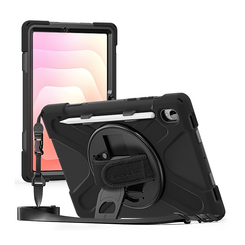 SaharaCase Raider-X Series Heavy Duty Case for Galaxy Tab S11, Hand Strap & Shoulder Strap, Scorpion Black (TB00492) image 1