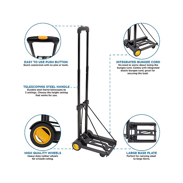 Staples luggage cart on sale