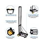 Mount-It! Folding Luggage Cart and Dolly, 77 lb. Capacity, Black/Yellow (MI-912)~#|#~AF5C6711-B01E-4C3B-9F3B48FD5F62FC10_sc7