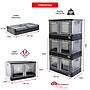 Dbest Quik Box Medium Stackable Folding Plastic Storage Bin, 12" x 11" x 12", 33.6 Qt., Black, 3/Pack (01-932)~#|#~AF64C409-3565-48B3-BDACA7EC38FE9001_sc7