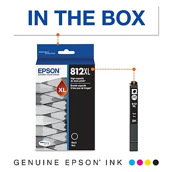 Epson T812XL Black High Yield Ink Cartridge (T812XL120-S)