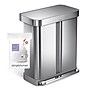 simplehuman Code H 8-9.3 Gallon Trash Bag, 6.5" x 8.9", Low Density, 1.3 mil, White, 240 Bags/Box (CW0258)~#|#~AF6A1653-EF43-46EB-A96096E94228EB0C_sc7