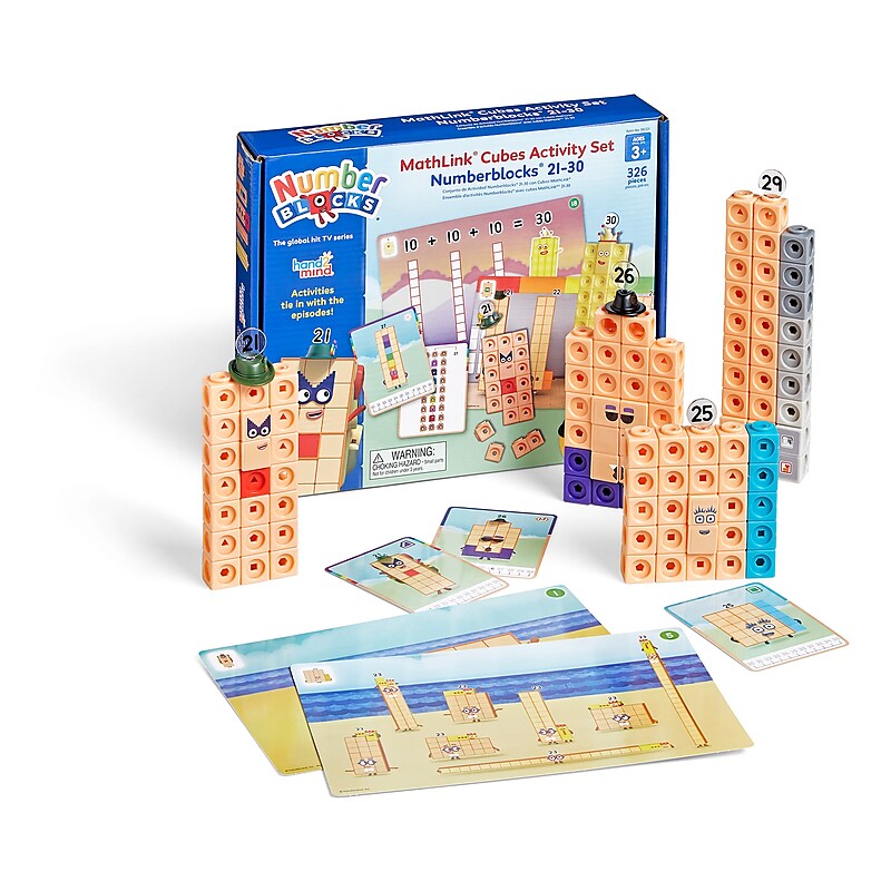 hand2mind MathLink Cubes Numberblocks 21-30 Activity Set (96321) image 1