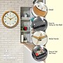 Infinity Instruments Round Retro Saffron Wall Clock, Aluminum, 12" (10940SY-12)~#|#~AF70A487-67D2-44A6-9D12C573FCAF93A9_sc7