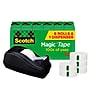 Scotch Magic Invisible Tape with Dispenser, 3/4" x 27.77 yds., 1" Core, 6 Rolls/Pack (810C40BK)~#|#~AF733C5A-B886-4370-ADAEC7307169F342_sc7