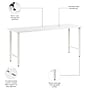 Bush Business Furniture Hustle 72W x 24D Computer Desk with Metal Legs, White (HUD172WH)~#|#~AF73C7F1-E977-44CA-876FC836DE6D6450_sc7