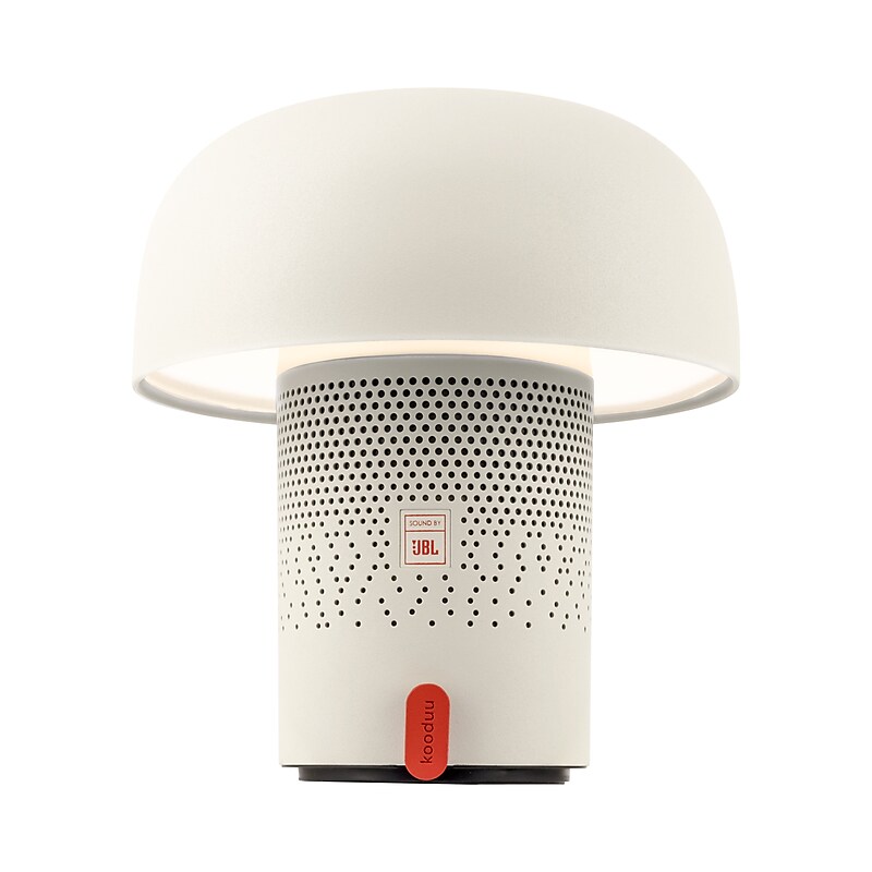 Kooduu Sensa Play 8.5" LED Speaker Lamp with USB Port, White (1203-02) image 1