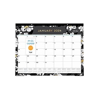 2024 Blue Sky Baccara Dark 22" x 17" Monthly Desk Pad Calendar (110215-24)