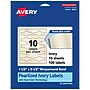 Avery Pearlized Ivory Decorative Edge Multipurpose Labels, 1.5" x 3.5", Ivory, 100/Pack (94122)~#|#~AF785671-F22E-42A6-BC8133A1D7578F81_sc7