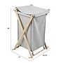 Household Essentials X-Frame 1-Section Collapsible Hamper with Lid, Cotton, Gray (6787-1)~#|#~AF8316D7-6525-430F-A156515ABD089CD5_sc7