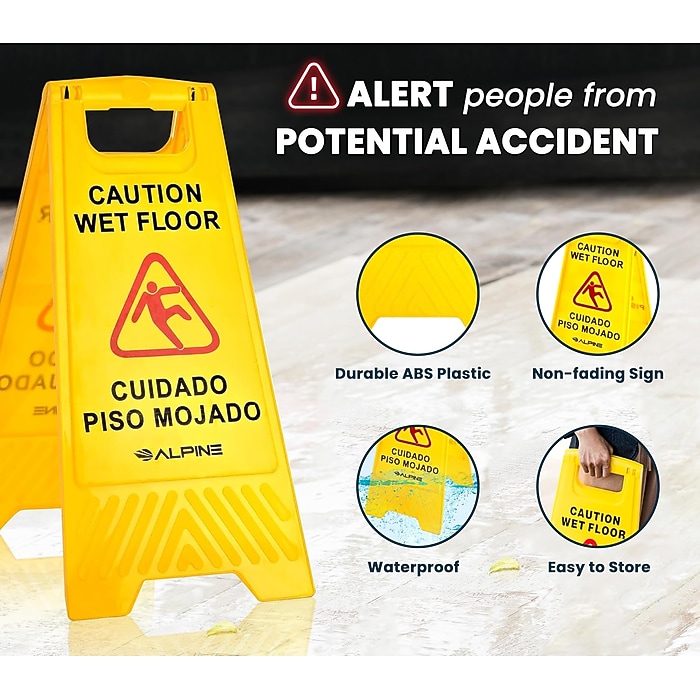 Alpine Industries Wet Floor Sign, 24