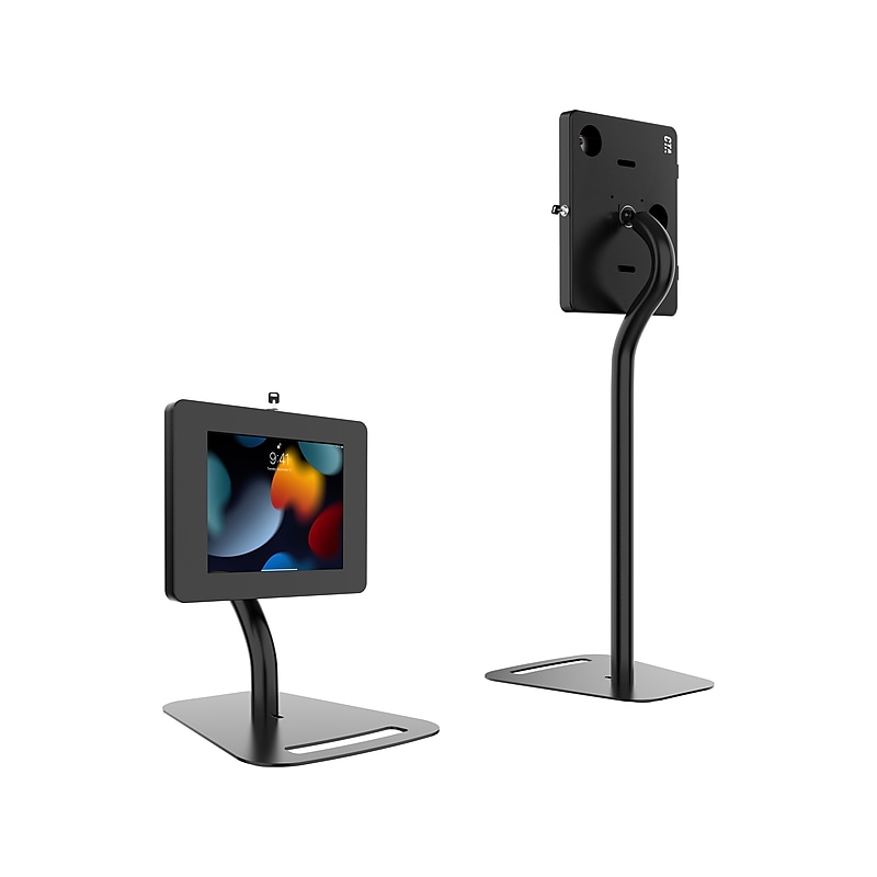 CTA Digital Adjustable Anti-Theft iPad Floor-to-Desk Security Kiosk, Black (PAD-PARAFD) image 1