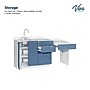 Viva Comfort 32'' H x 24" L Exam Room Medical Cabinet Extension Left Side Desk with Drawer, Blueberry (902SDAORSBL)~#|#~AF895FED-E629-44FF-9C691C227A1CD3E5_sc7