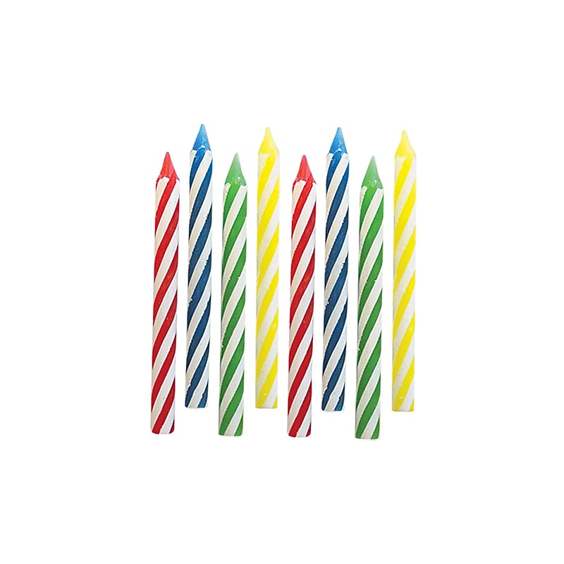 Party City Spiral Birthday Candles, Assorted Colors, 24/Pack (AM170002-99) image 1
