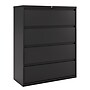 Staples 4-Drawer Lateral File Cabinet, Letter/Legal Size, Lockable, 52.36"H x 42"W x 18.62"D, Black (59621/17460)~#|#~AF8ECA4F-12AC-4B18-B6B208F96075AEA3_sc7