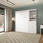 Bestar Nebula Full Murphy Bed and Closet Organizer with Drawers (84W), White (25992-000017)~#|#~AF8ECE0F-731F-4638-A700A8AA33BBE9CD_sc7