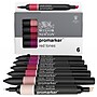 Winsor & Newton Promarker Dual-Tip Alcohol Based Marker, Red Tones, 6/Pack (WNX0290159)~#|#~AF955A49-62C0-419F-95596CA21E322EDD_sc7