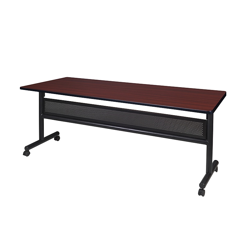 Regency Kobe 72" Flip Top Mobile Training Table with Modesty- Mahogany image 1