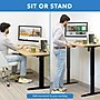 Mount-It! 55"W Electric Rectangular Adjustable Standing Desk, Maple/Black (MI-18089)~#|#~AF9BE512-B910-4367-9DE64E8A94CFABC9_sc7