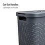 Mind Reader 10.57-Gallon Laundry Hamper with Lid, Plastic, Gray (40HAMP-GRY)~#|#~AF9C5892-0FF0-459D-BC80B2D1F0A75235_sc7
