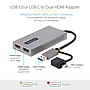 StarTech.com USB-C/USB-A to Dual HDMI Video Adapter, Male to Female, Attached 4in Cable, 4K 30Hz/1080p (107B-USB-HDMI)~#|#~AF9D5E51-B7F1-4ABF-93F1B6C4EA2A85C5_sc7