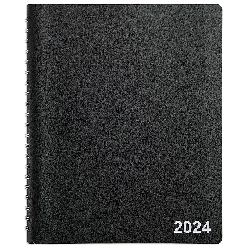 2024 Staples 8" x 11" Daily Appointment Book, Black (ST58453-24) image 1