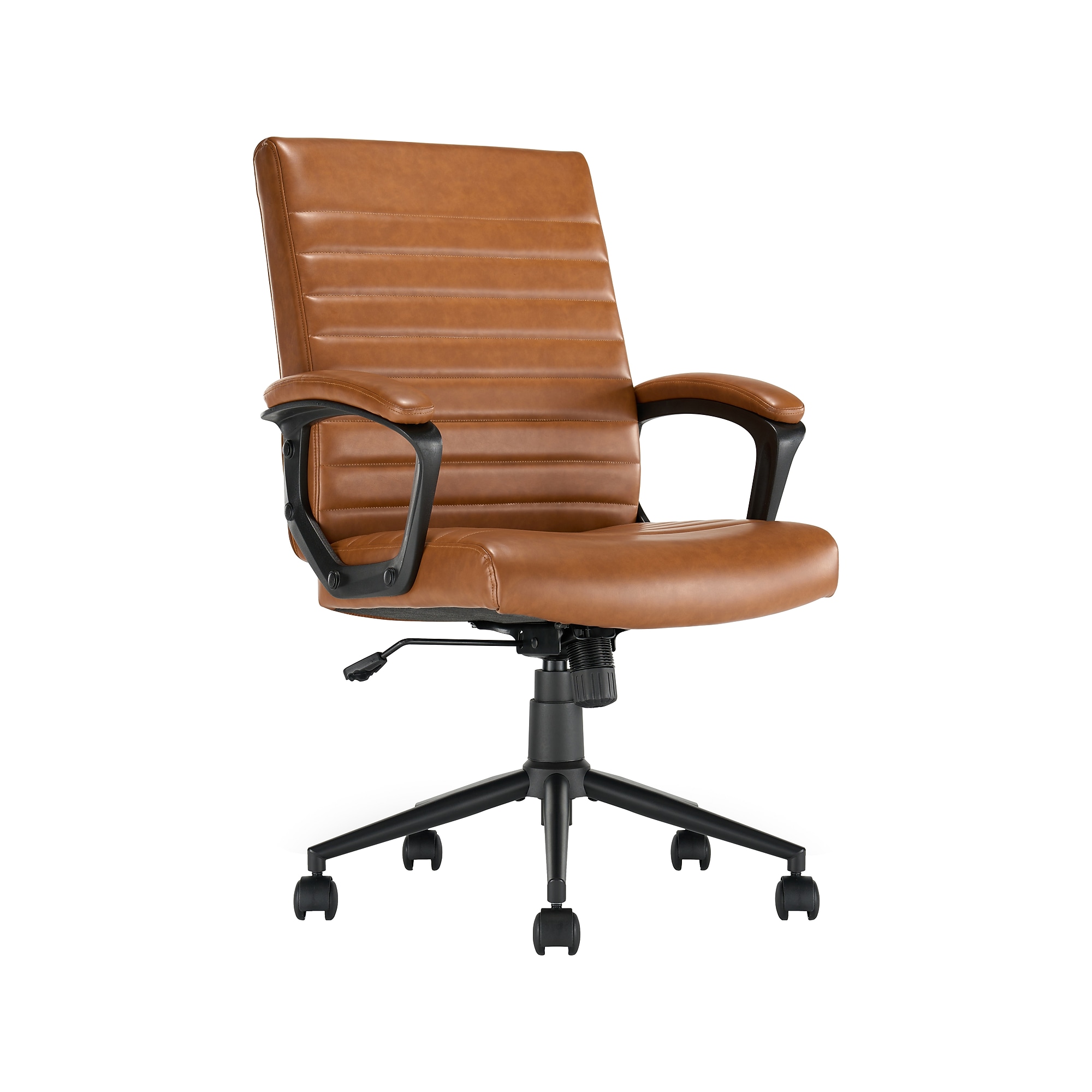 Click365 Transform 3.0 Ergonomic Bonded Leather Swivel Desk Chair, Cognac (CCHR10008A) Sansujyuku sansujyuku.com