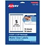 Avery Laser/Inkjet Rectangle Multipurpose Labels, 9-3/4" x 1-1/4", Clear, 50/Pack (94262)~#|#~AFA65792-D6B2-42ED-A4FA5E851CD393BA_sc7