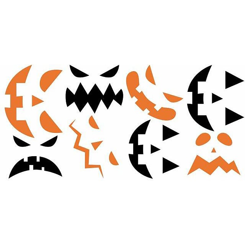 RoomMates Pumpkin Faces Contemporary Wall Decal Set, Holiday (RMK4691SCS) image 1