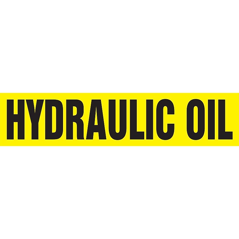 Accuform Snap Tite Pipe Marker, HYDRAULIC OIL, 1-1/2" to 2", Black/Yellow (RPK443STB) image 1