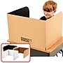 Classroom Products Foldable Cardboard Freestanding Privacy Shield, 13"H x 20"W, Black/Kraft, 30/Box (1330 BK)~#|#~AFAFABB9-2759-480D-BA9309A7069DE813_sc7