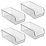 iDESIGN Small Stackable Plastic Storage Bin, Clear, 4/Pack (28346M4)~#|#~AFB80047-F5E3-42F5-85D393998A0613E9_sc7