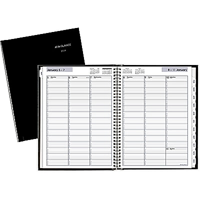 AMEX Black Executive Leather Appointment Book Planner – 2025 Daily – By TIME INC BOOKS