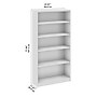 Bush Business Furniture Vista Tall 5 Shelf Bookcase, Black Walnut (VSB12453-Z)~#|#~AFB91905-7A1F-404C-90DFF45478FCE5A0_sc7