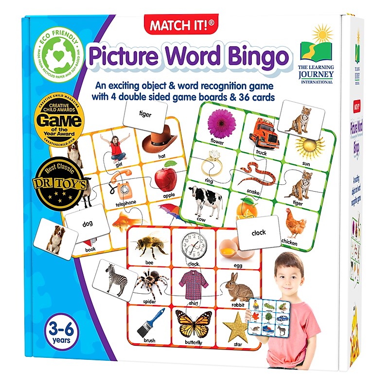The Learning Journey Match It! Picture Word Bingo (LJI237113) image 1