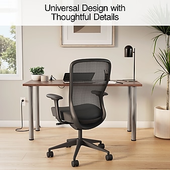 Union & Scale™ Essentials 60"W x 29"D Powered Computer and Writing Desk, Espresso (UN56972)