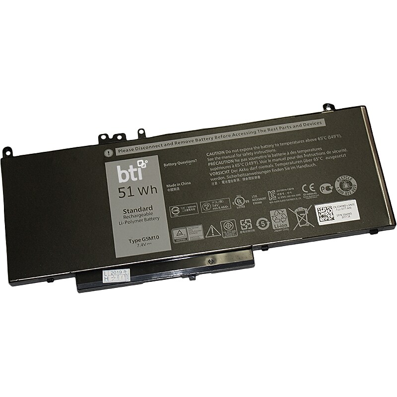 Battery Technology Li-Ion Replacement Battery for Dell Latitude, 6880mAh (DL-E5550) image 1