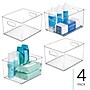 iDESIGN Stackable Plastic Storage Bin with Handles, Clear, 4/Pack (29205M4)~#|#~AFC55F9A-2327-48EA-89FC6BFB21B0BE32_sc7
