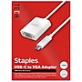 Staples TECH USB-C to VGA Audio/Video Adapter, Male to Female, White (ST62367)~#|#~AFC6F05C-479D-4120-A4C4C880C0F1C66A_sc7