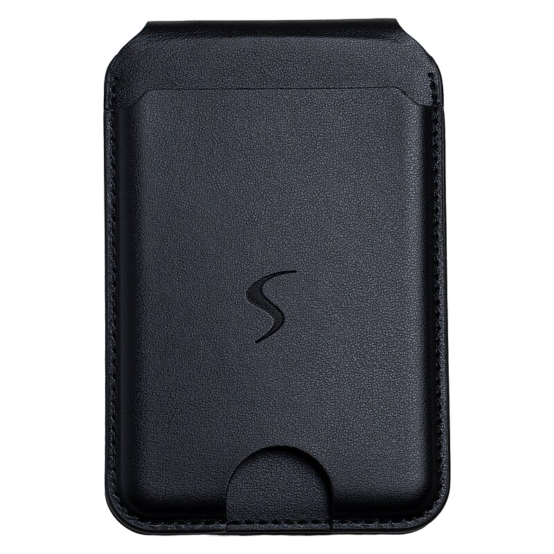 Scapade MagCard Pro MagSafe-Compatible Magnetic Card Holder Wallet with Kickstand and Apple Find My Tracker, Black (S-MGCH) image 1