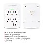 CyberPower P6WUC15 Home Office 6-Outlet Wall Tap Surge Protector, 1-USB-C & 1 USB-A Port, 3 ft. Cord, 1800J Surge Suppression~#|#~AFCBD320-F05F-4D99-BE5810360A3657EB_sc7