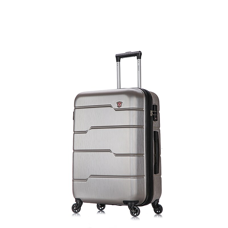 DUKAP Rodez 24" Hardside Suitcase, 4-Wheeled Spinner, TSA Checkpoint Friendly, Silver (DKROD00M-COA) image 1