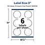 Avery Laser/Inkjet Starburst Waterproof Multipurpose Labels, 3" Dia, White, 60/Pack (94609)~#|#~AFD562DC-E15C-42CA-8E3D4FA7035049CD_sc7