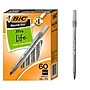 BIC Round Stic Xtra-Life Ballpoint Pen, Medium Point, 1.0mm, Black Ink, 60/Pack (GSM609-BLK)~#|#~AFD5FBB8-71A3-434C-989B74986834C3E5_sc7