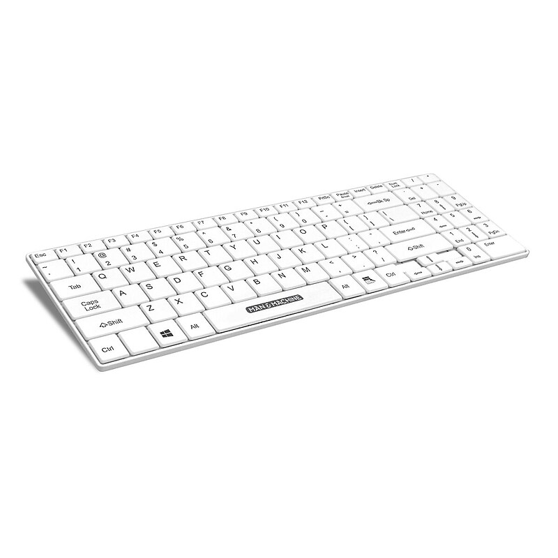 Man & Machine Its Cool Wireless Washable Keyboard, White (ITSC/BTWI/W5) image 1