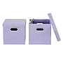 Household Essentials Medium Stackable Folding Fabric Storage Bin, 11" x 11.4"x 11.4", 24.75 Qt., Purple, 2/Pack (814-1)~#|#~AFDAF303-E7C1-44F1-98A265E7825623ED_sc7