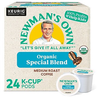 Newman's Own Organics Special Blend Coffee, Keurig® K-Cup® Pods, Medium Roast, 24/Box (4050)