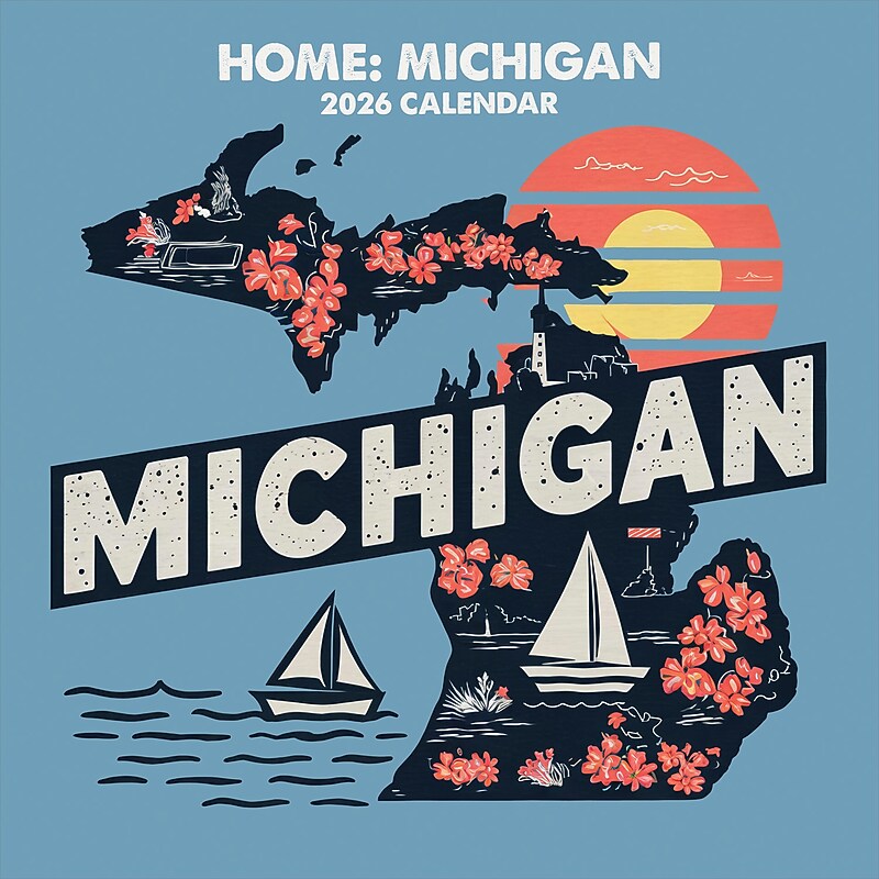 2026 TF Publishing 12" x 17" TF Publishing 12" x 12" Home: Michigan Wall Calendar 26-1130 image 1